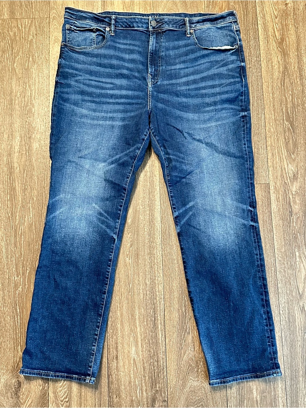 Men’s American eagle dark wash relaxed fit air flex + jeans Sz 42x34